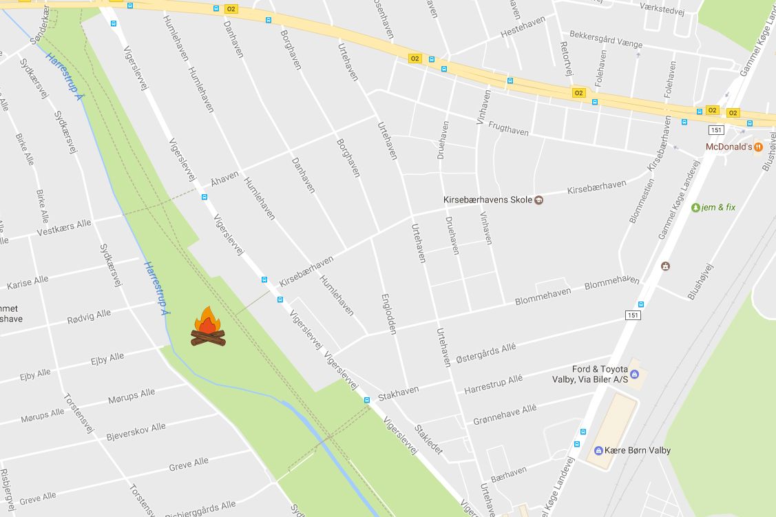 Sankt Hans Vigerslevparken Valby find vej