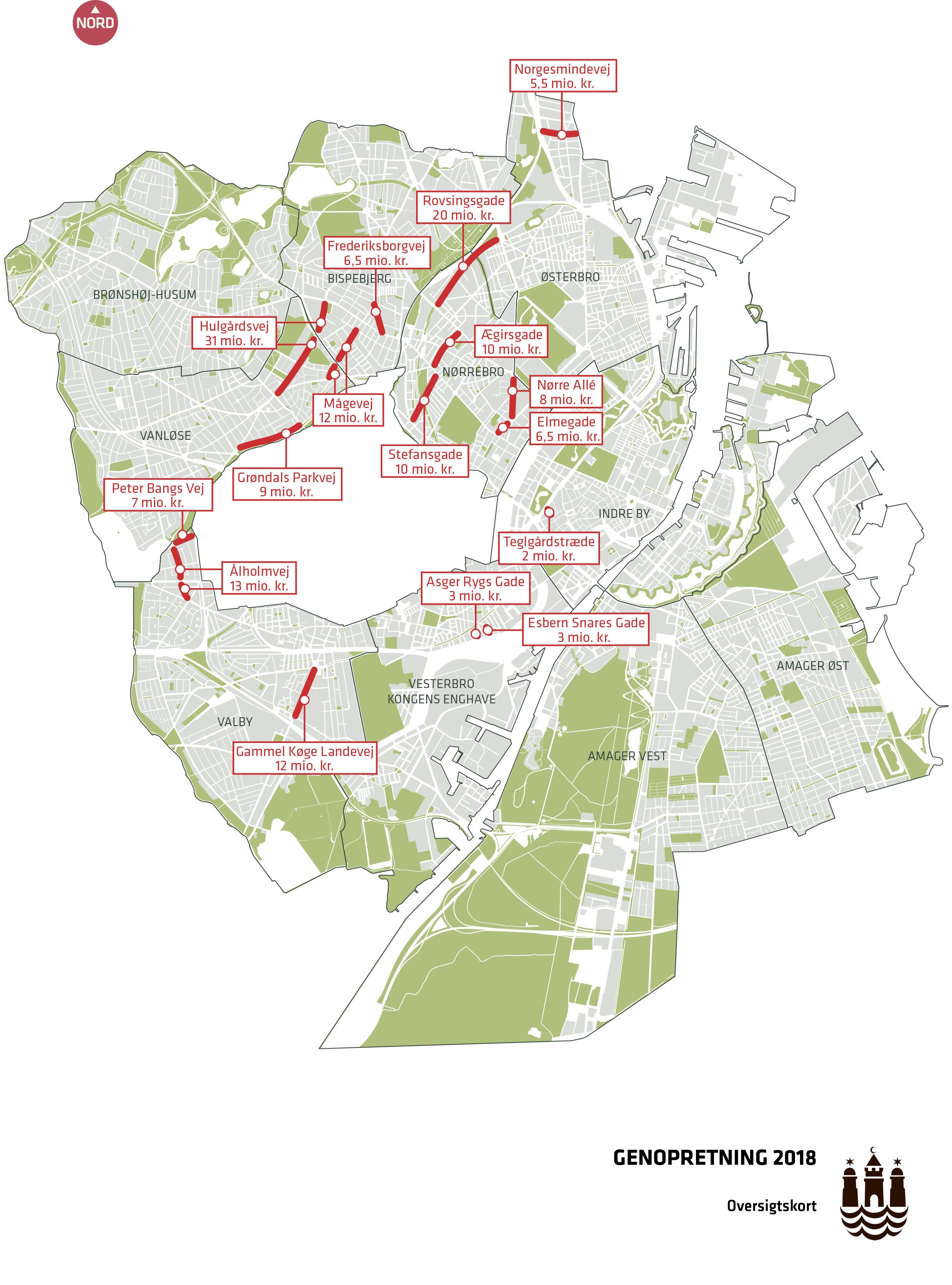 Oversigtskort 2018 - Vejgenopretning