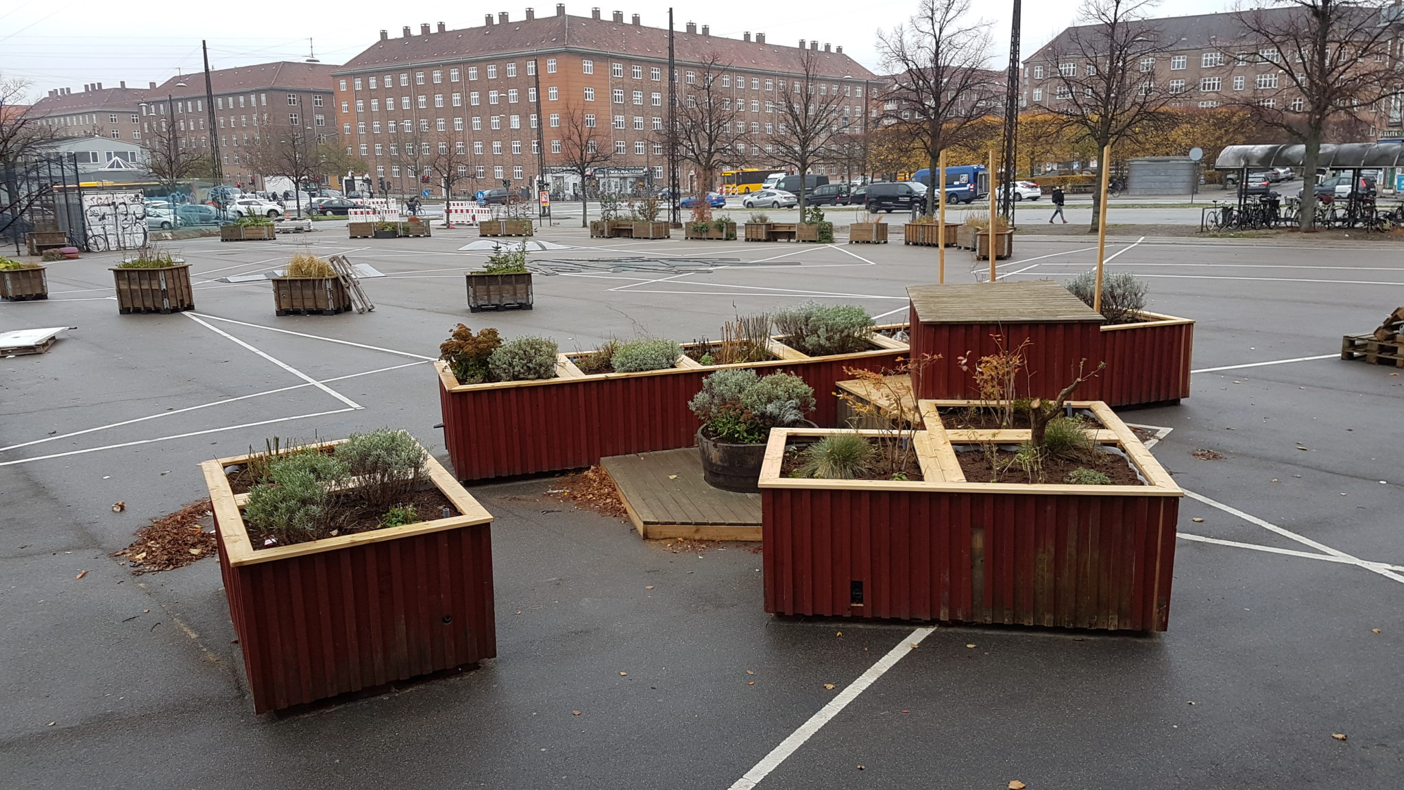 Solterrasse plantekasser Toftegårds Plads Valby