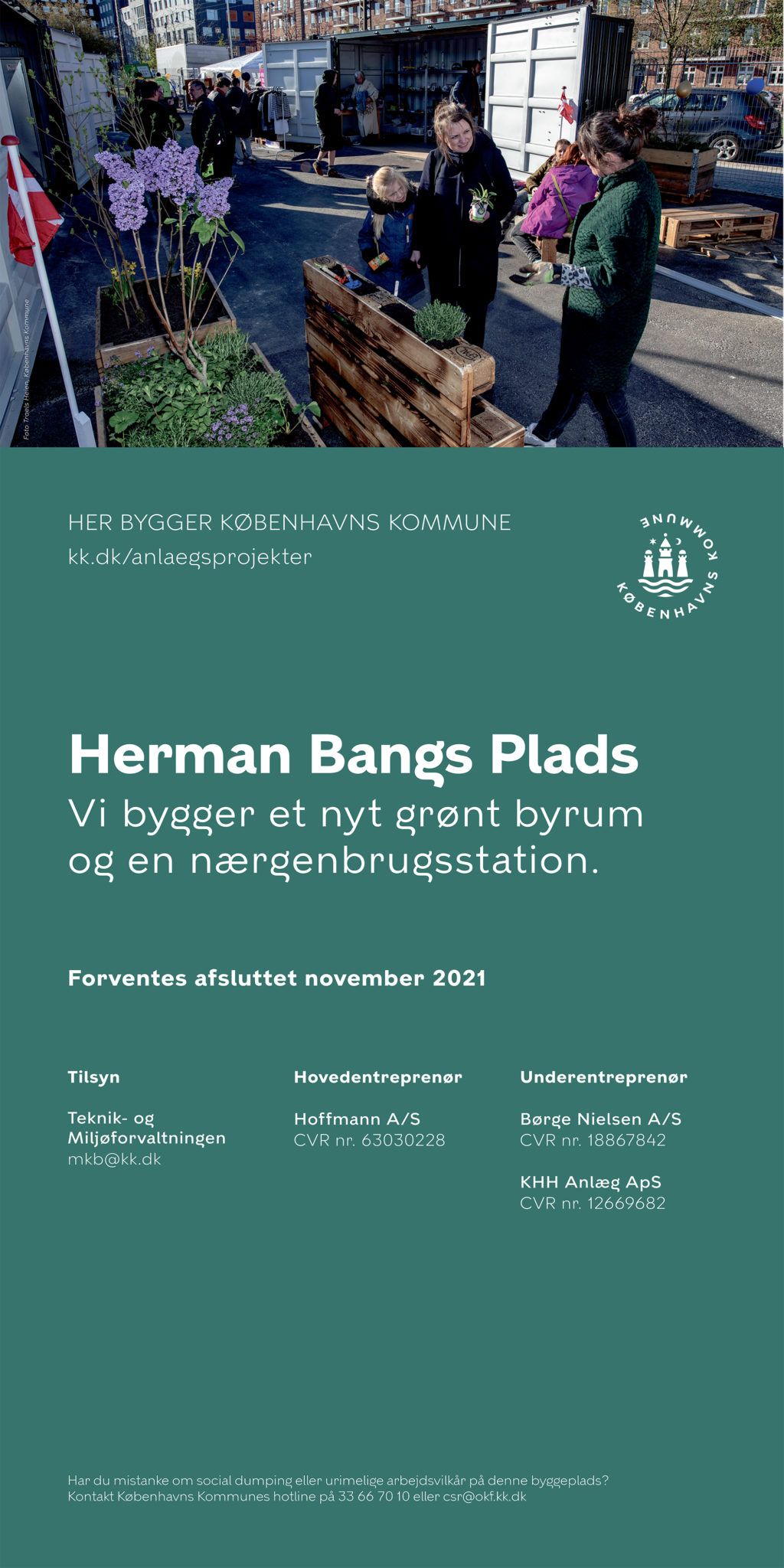 Herman Bangs Plads byggeplads-skilt