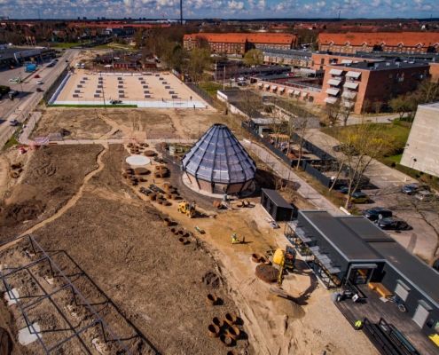 Kulbaneparken anlægges dronefoto Jens Panduro